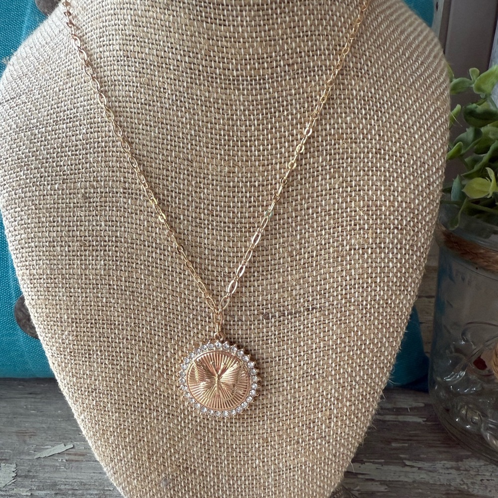 Gold Butterfly Pendant Necklace